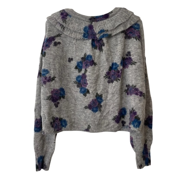 Something Navy Floral Ruffle Sweater - Picture 4 of 9